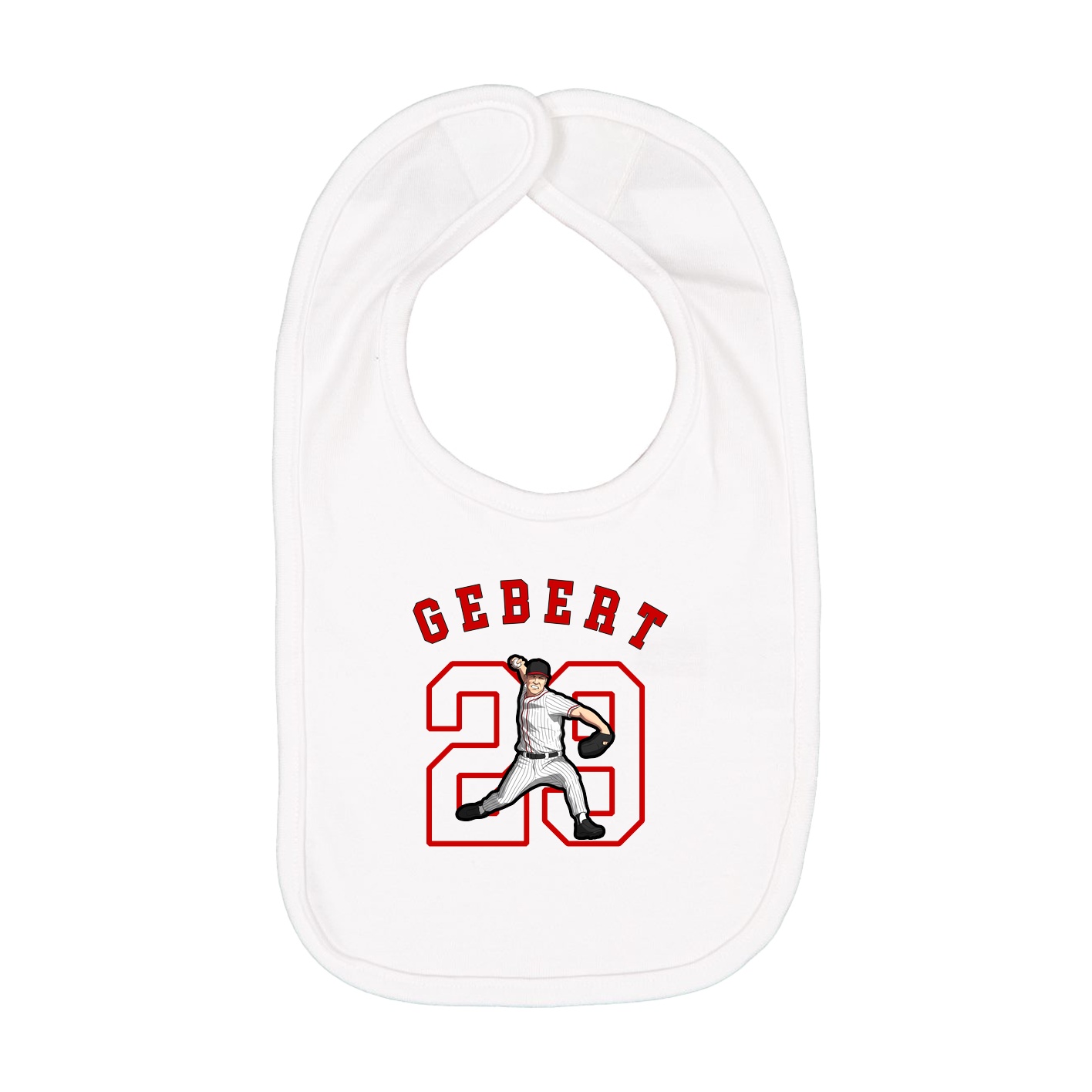 Infant Bib — Shirsey Arch in White