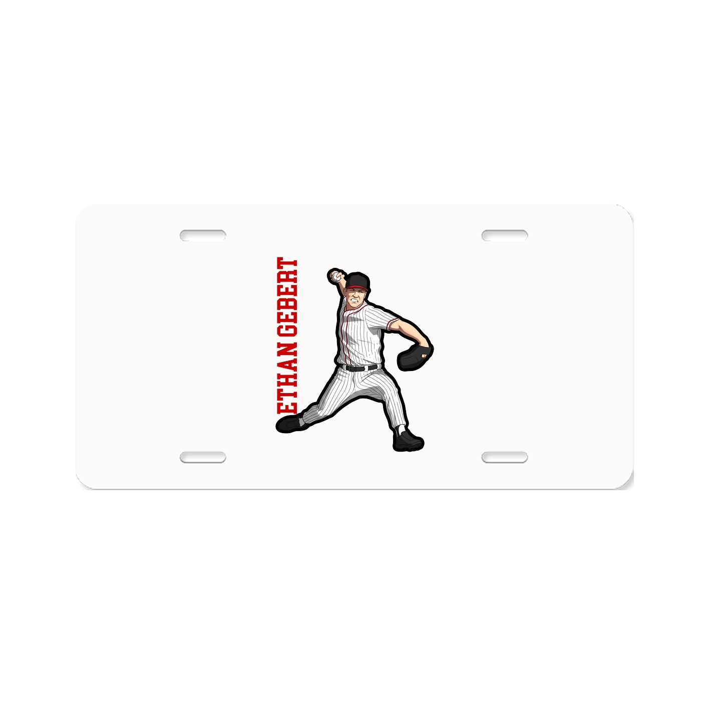 License Plate — Name Vertical in Classic
