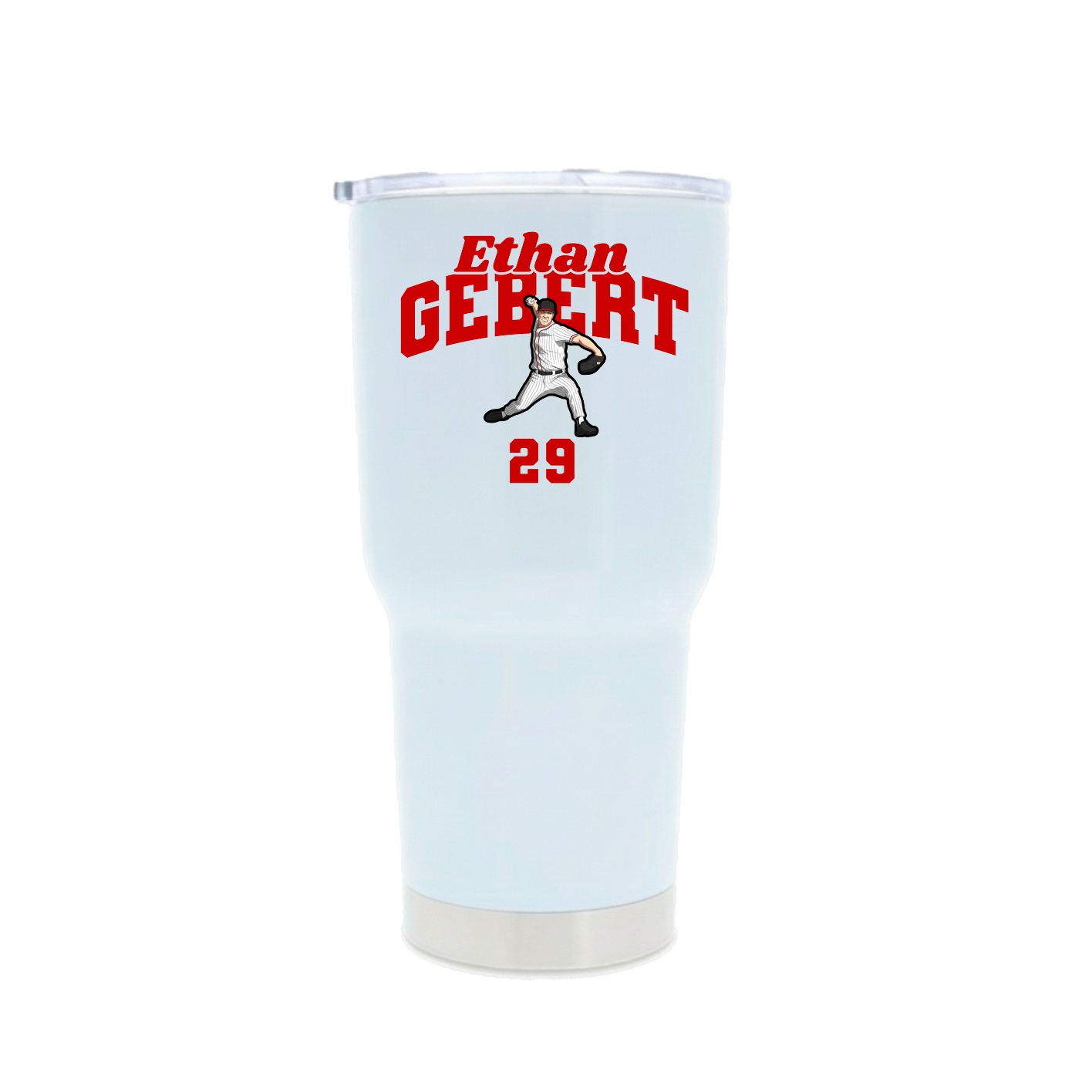 30oz Stainless Steel Tumbler — Signature Arch in White