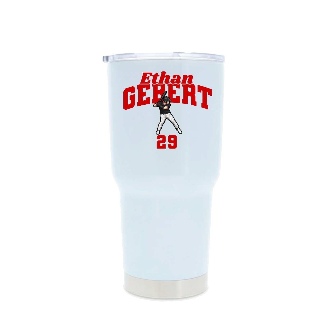 30oz Stainless Steel Tumbler — Signature Arch in White
