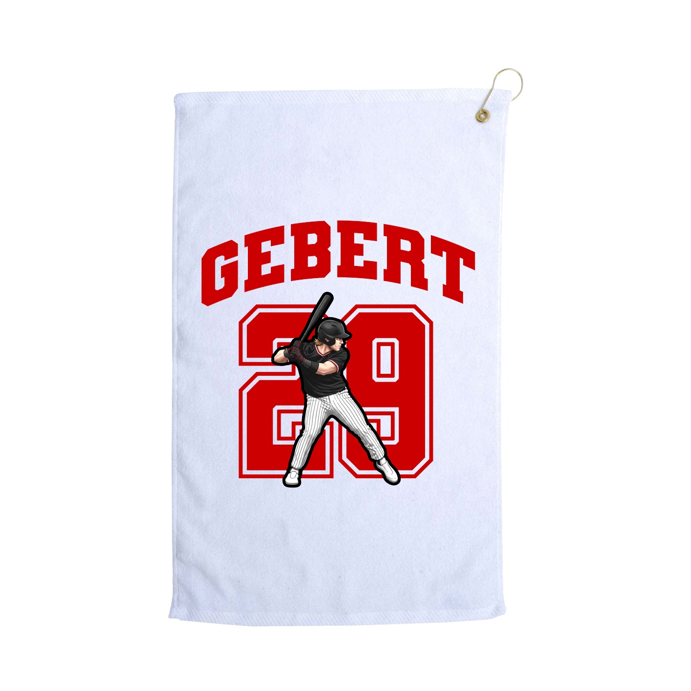 Golf Towel — Number in White