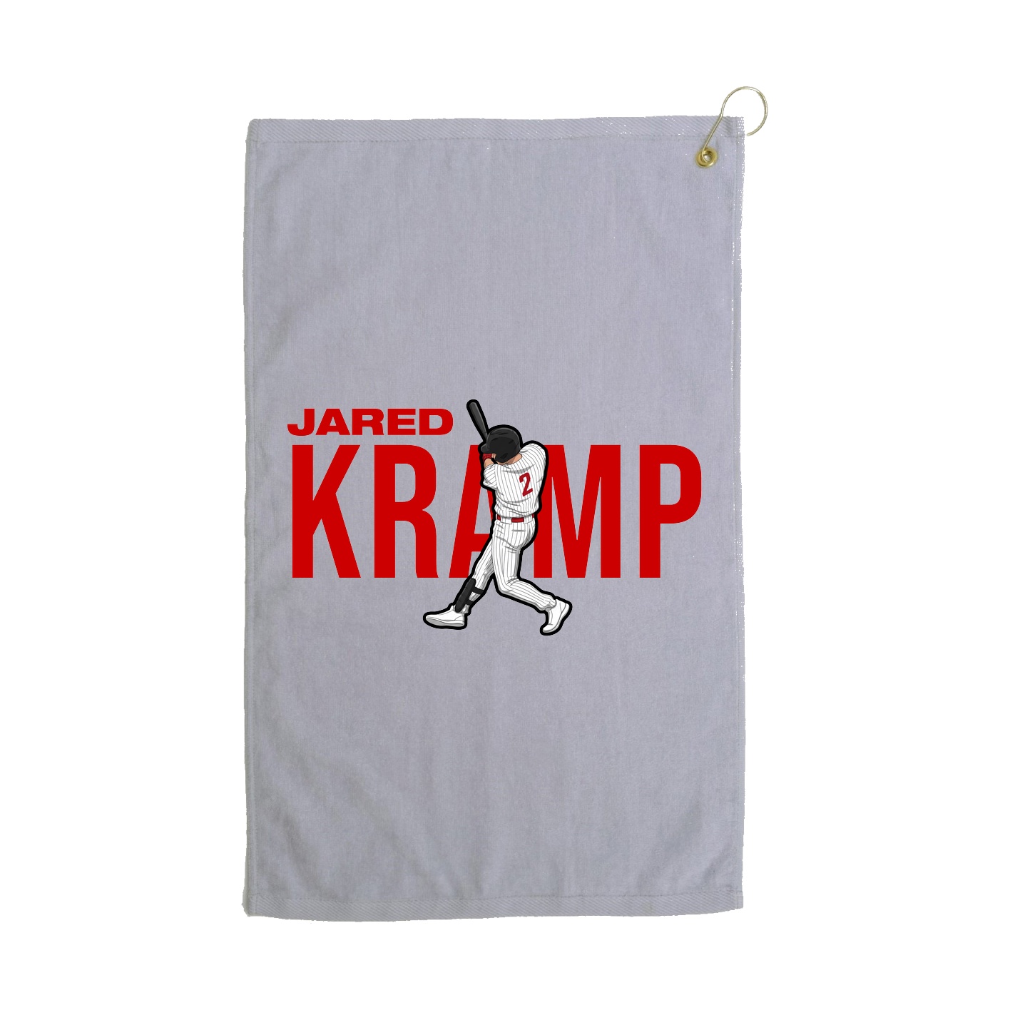 Golf Towel — Player Name in Grey