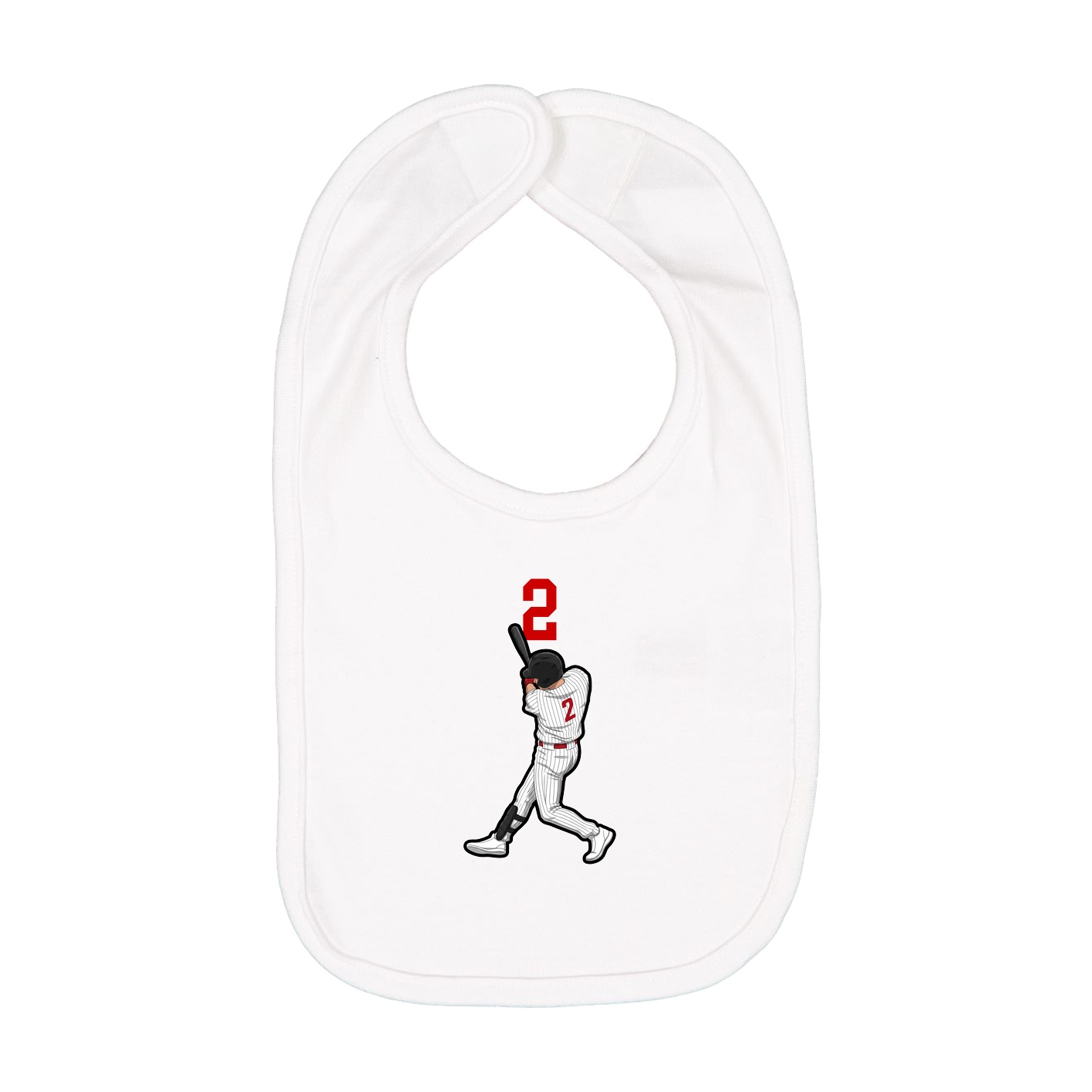 Infant Bib — Number Top in White