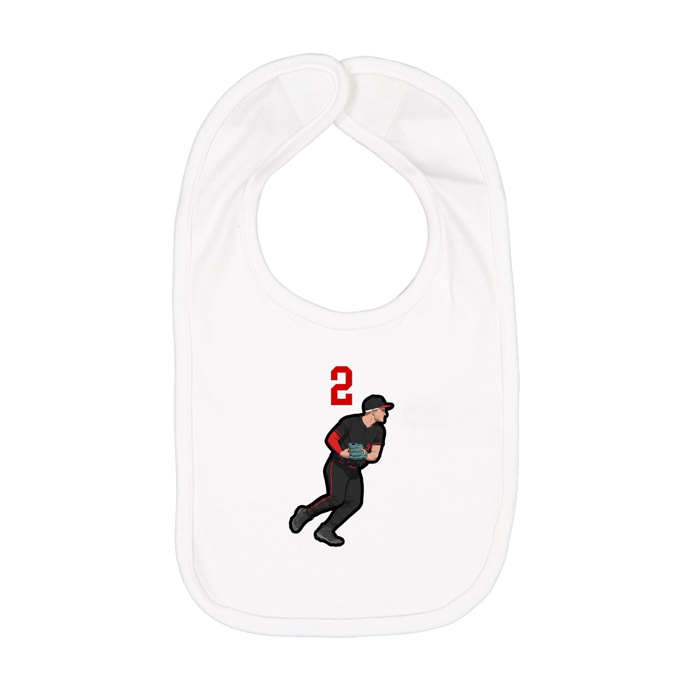 Infant Bib — Number Top in White