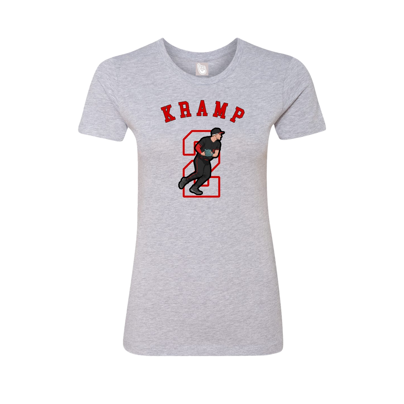 Fitted Women's Tee — Shirsey Arch in Grey