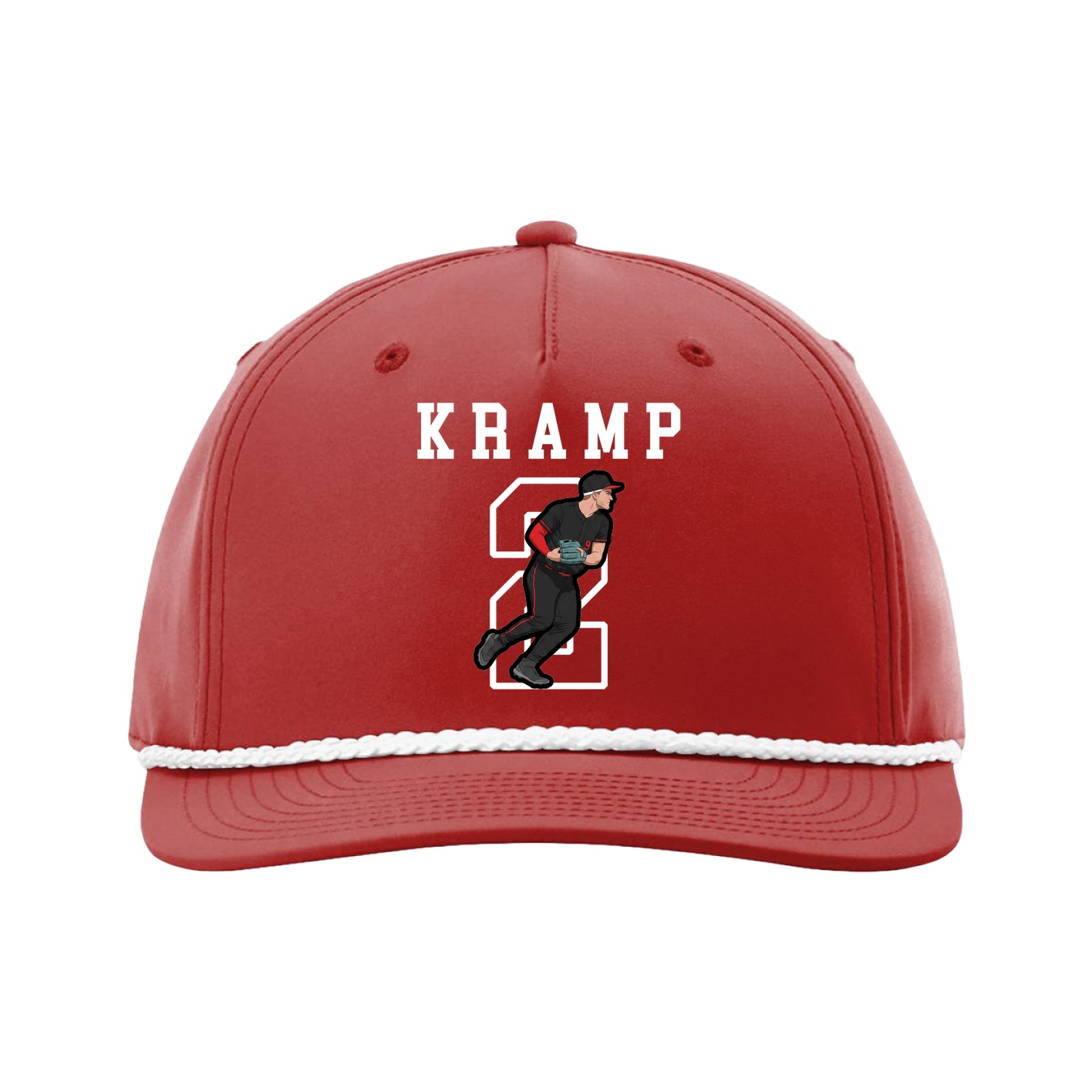 Five-Panel Classic Rope Cap — Shirsey in Red