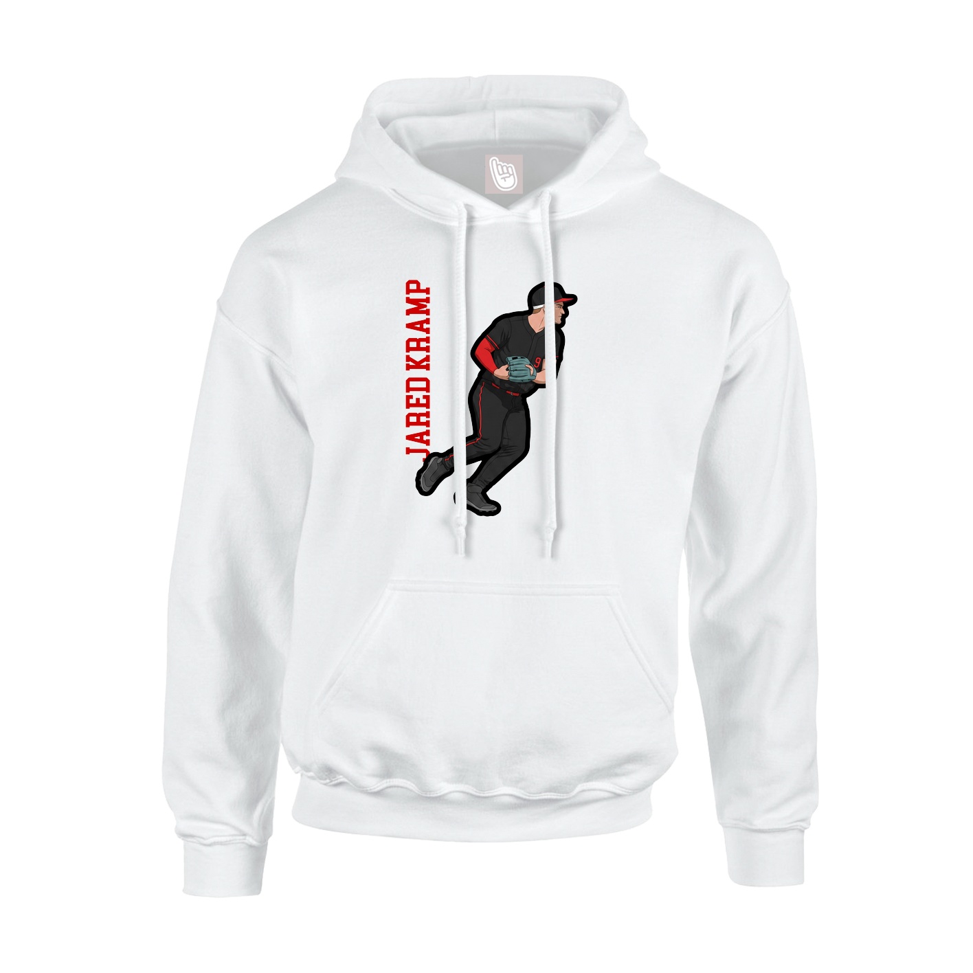 Youth Hoodie — Name Vertical in White