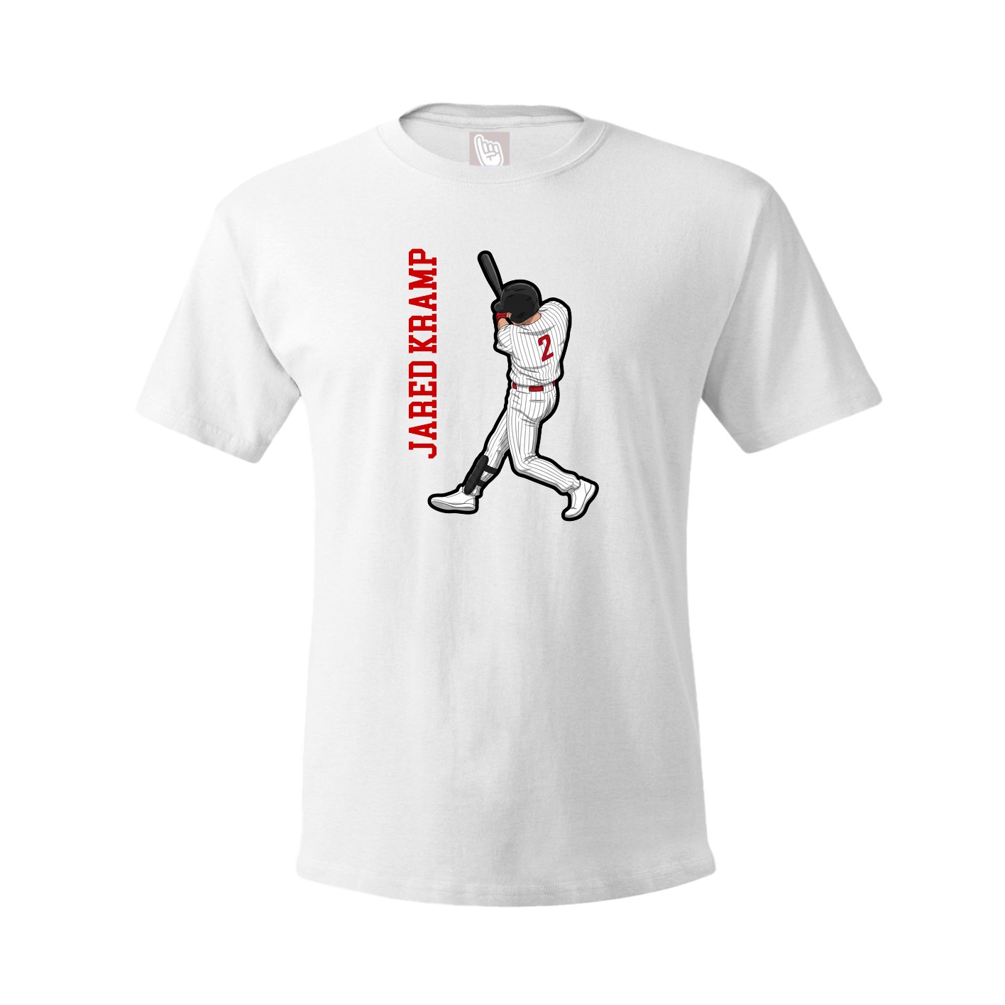 Tee — Name Vertical in White