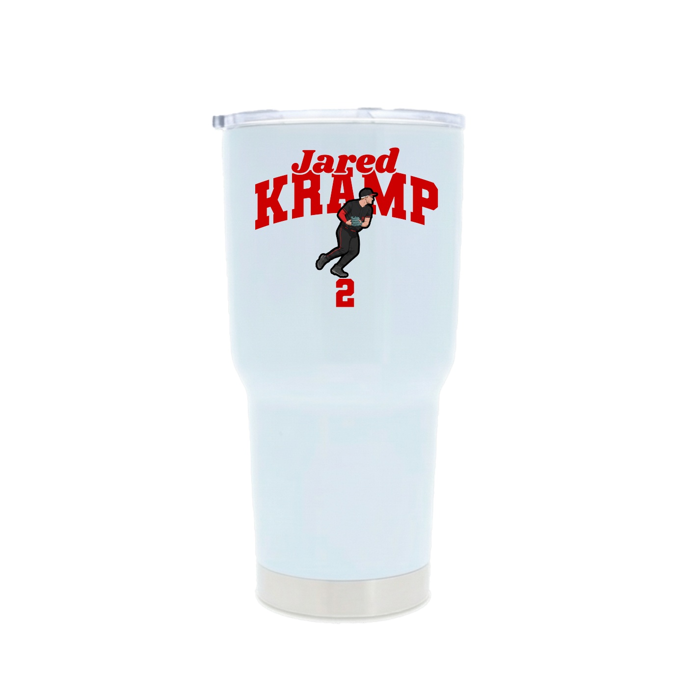 30oz Stainless Steel Tumbler — Signature Arch in White