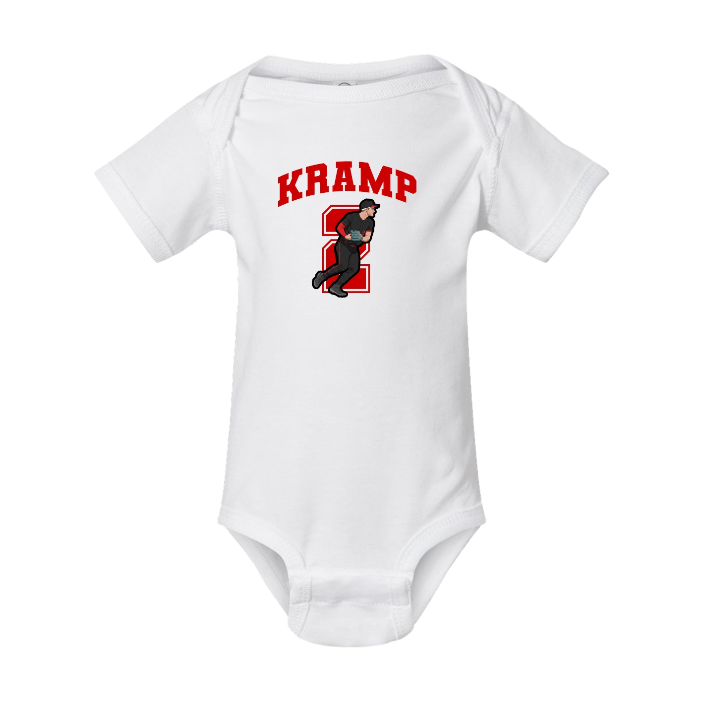 Baby Onesie — Number in White