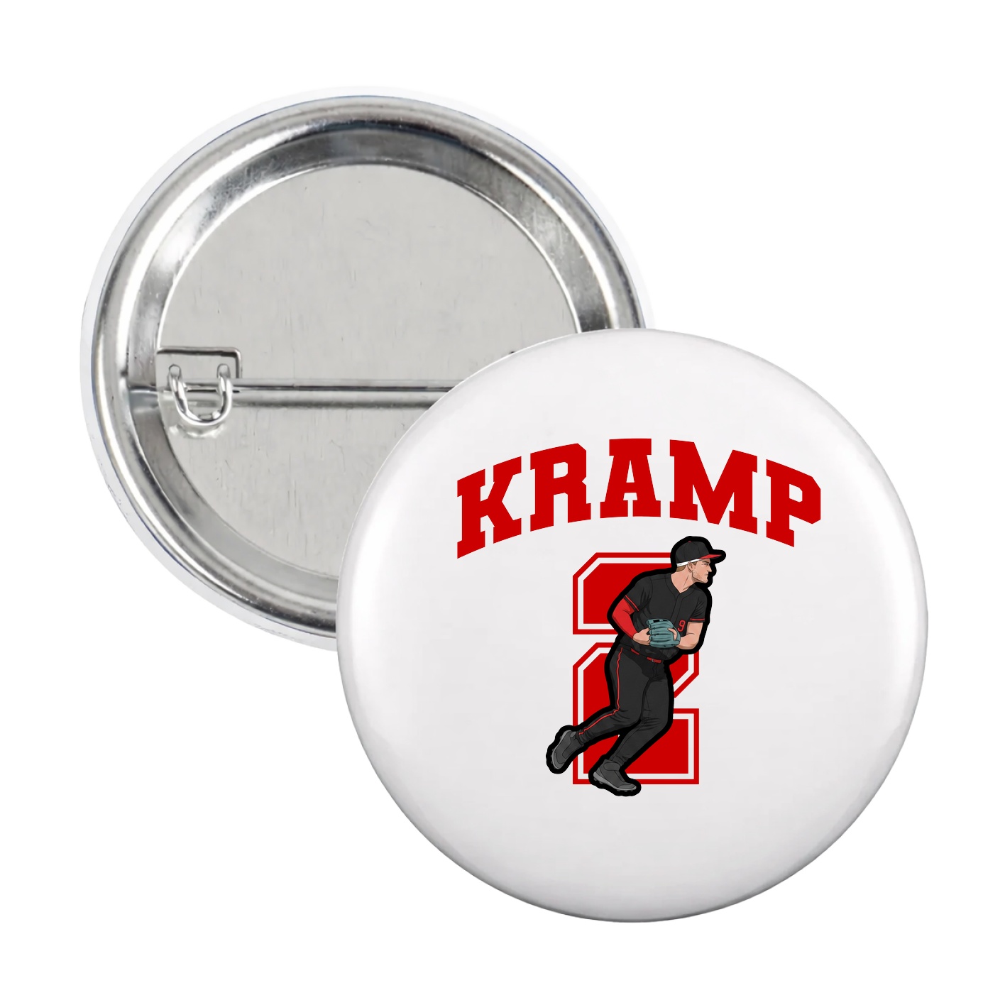 Game Day Button — Number in White