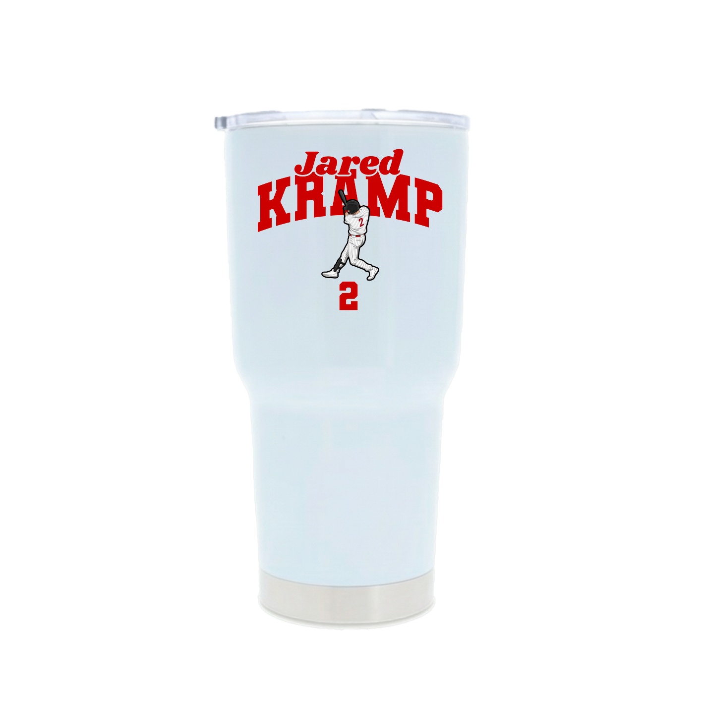 30oz Stainless Steel Tumbler — Signature Arch in White