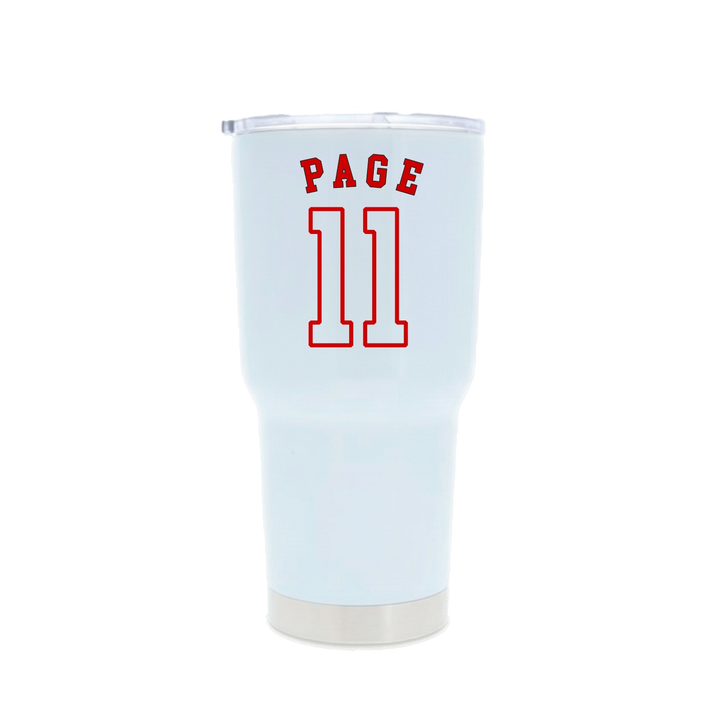 30oz Stainless Steel Tumbler — Shirsey Arch in White