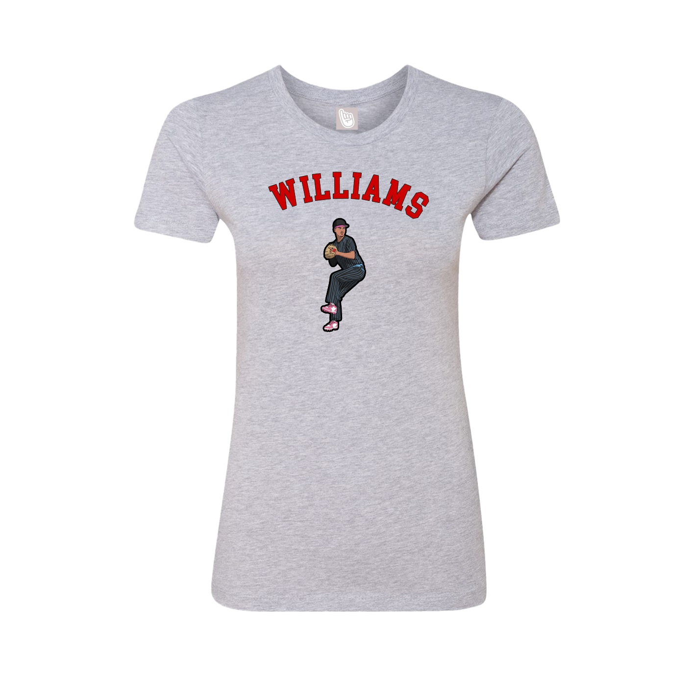 Fitted Women's Tee — Shirsey Arch in Grey