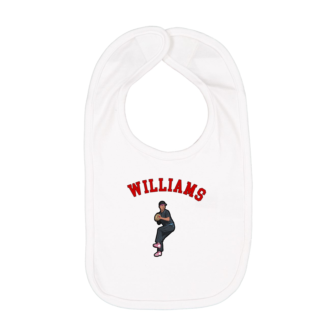 Infant Bib — Shirsey Arch in White
