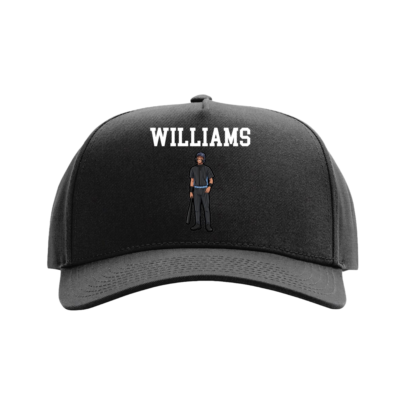 Full Fabric Five-Panel Champ Cap — Shirsey in Black