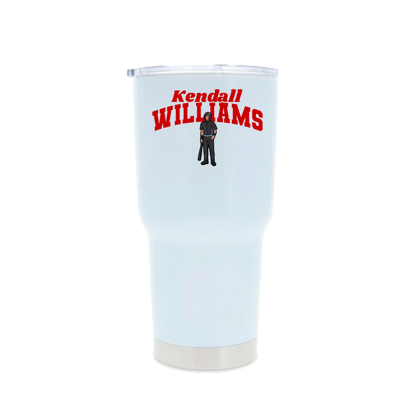 30oz Stainless Steel Tumbler — Signature Arch in White