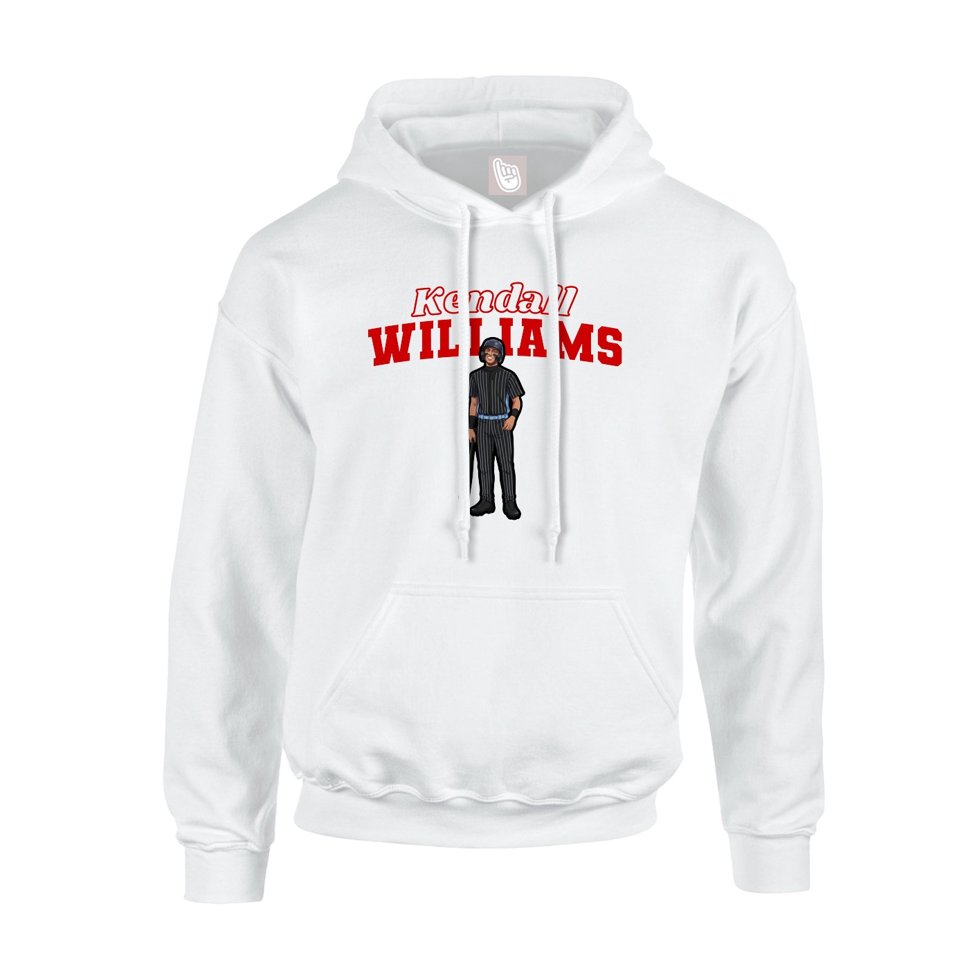Hoodie — Name Arch in White