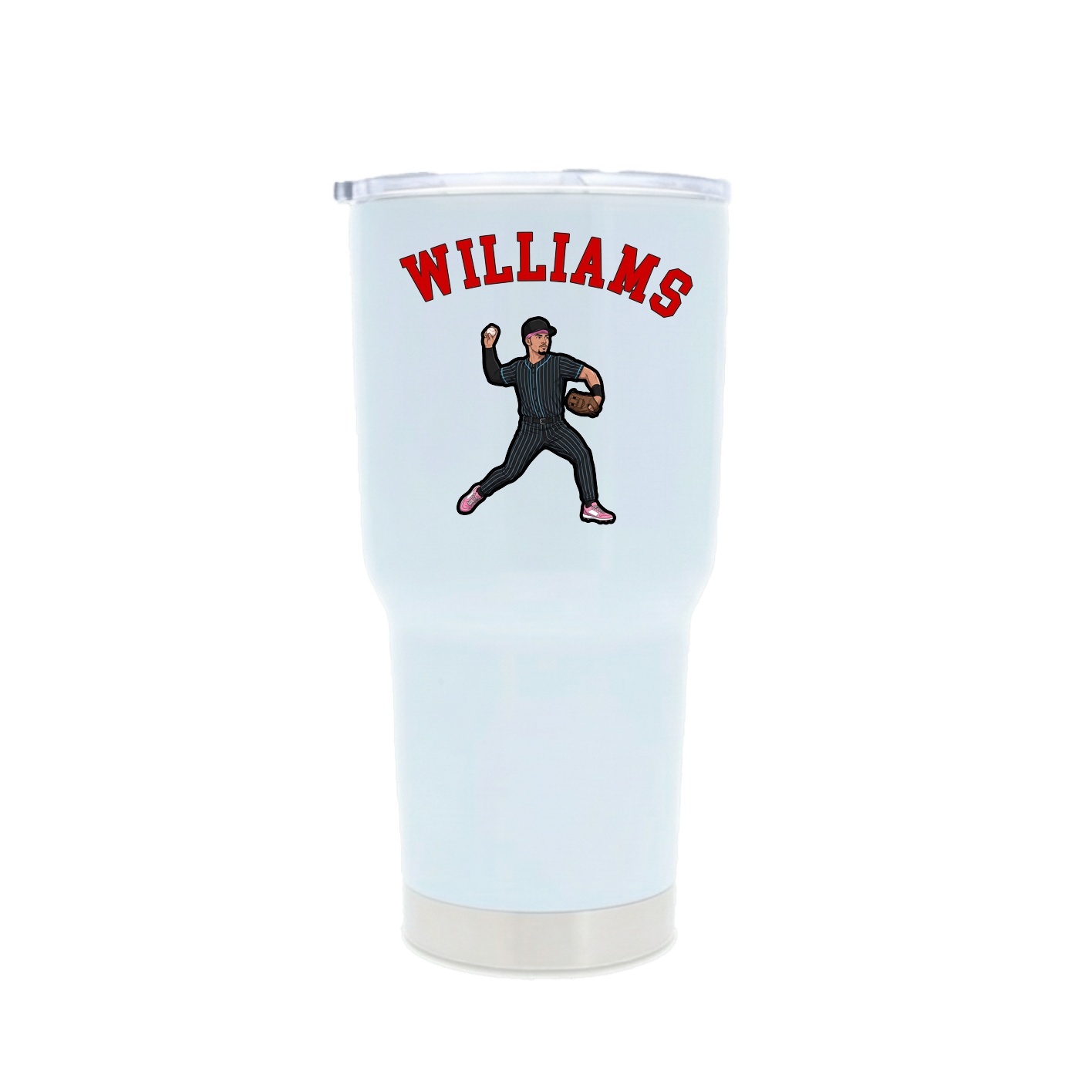 30oz Stainless Steel Tumbler — Shirsey Arch in White
