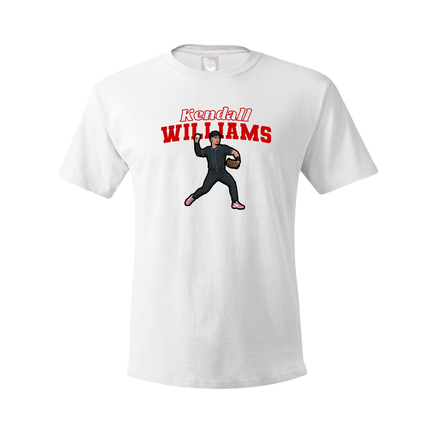 Youth Tee — Name Arch in White
