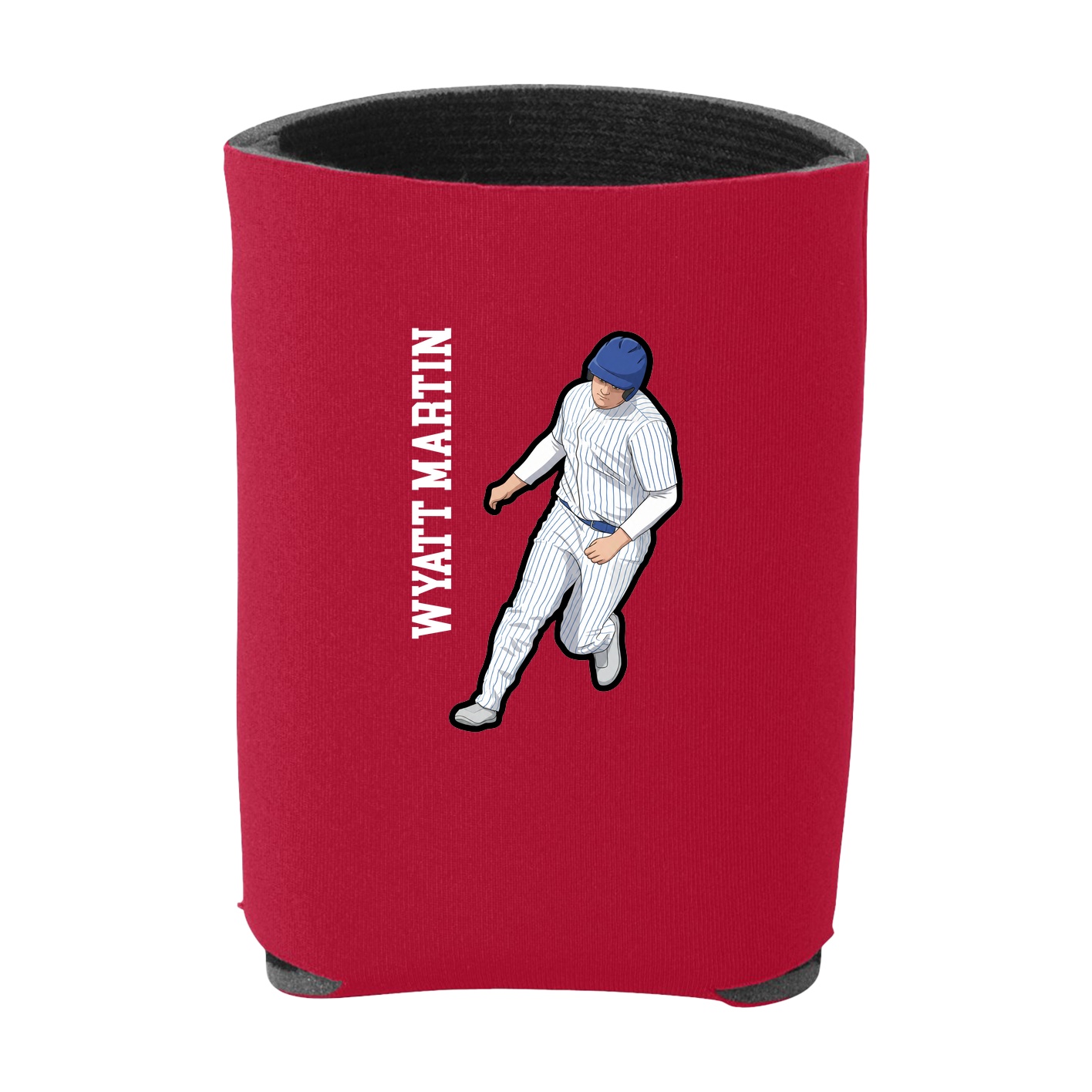 Can Holder — Name Vertical in Red