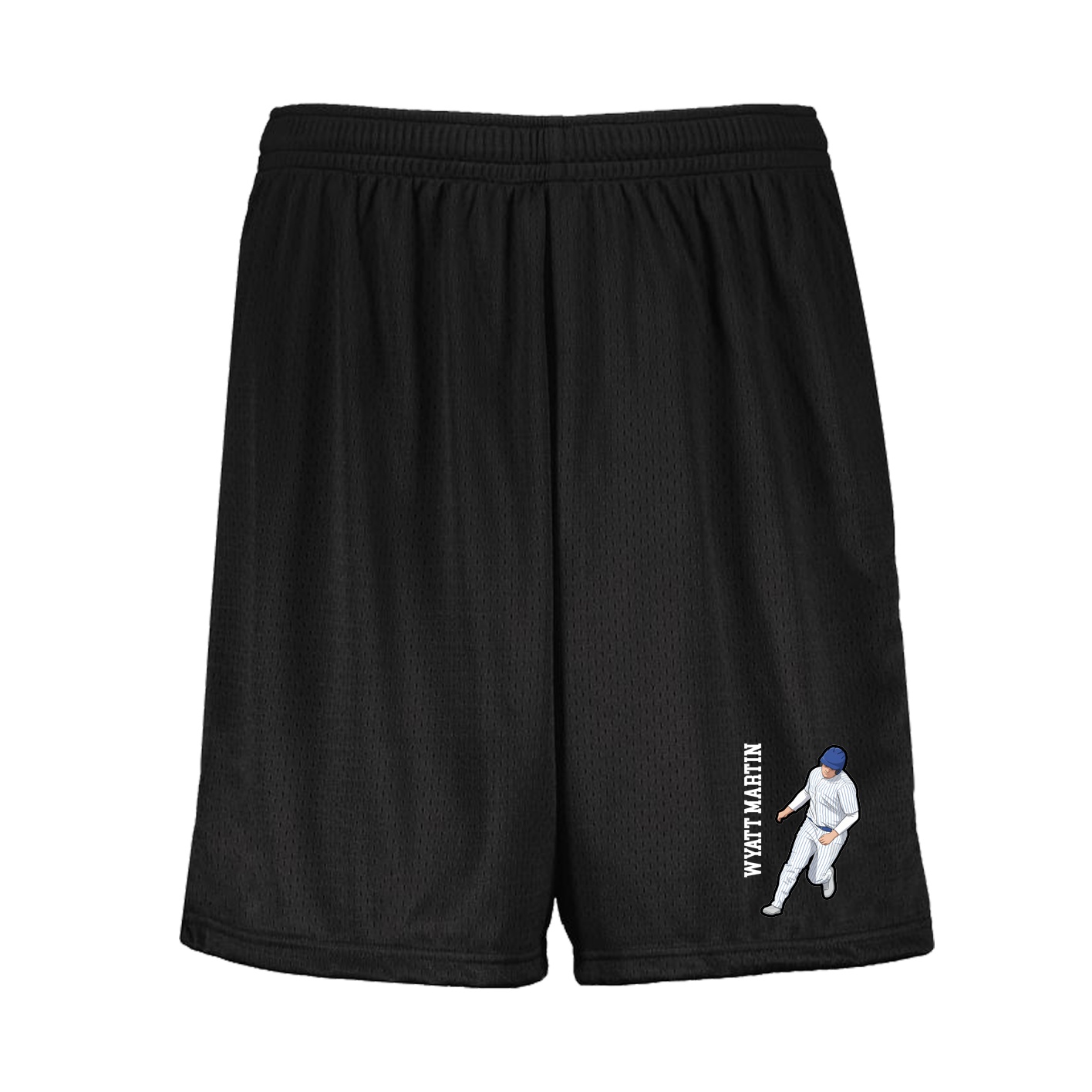 Shorts — Name Vertical in Black