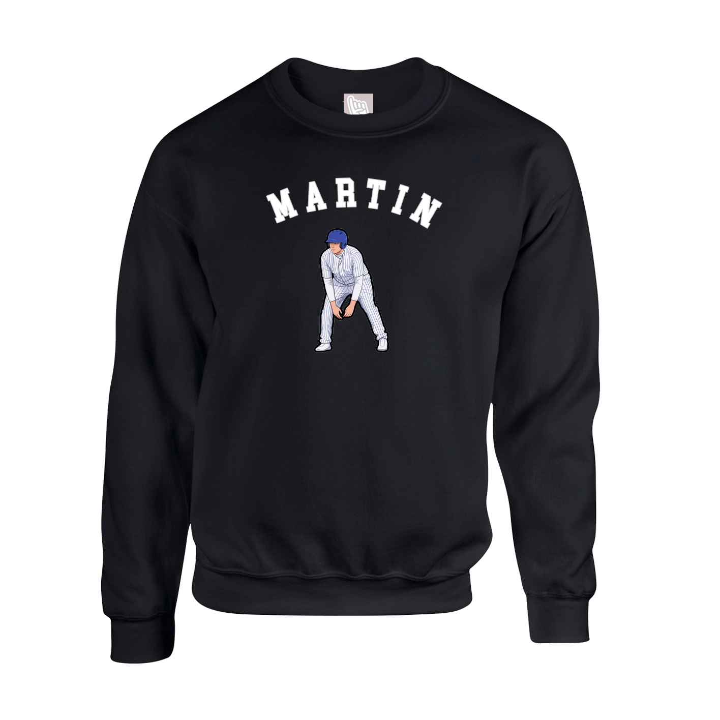 Fleece Crew — Shirsey Arch in Black