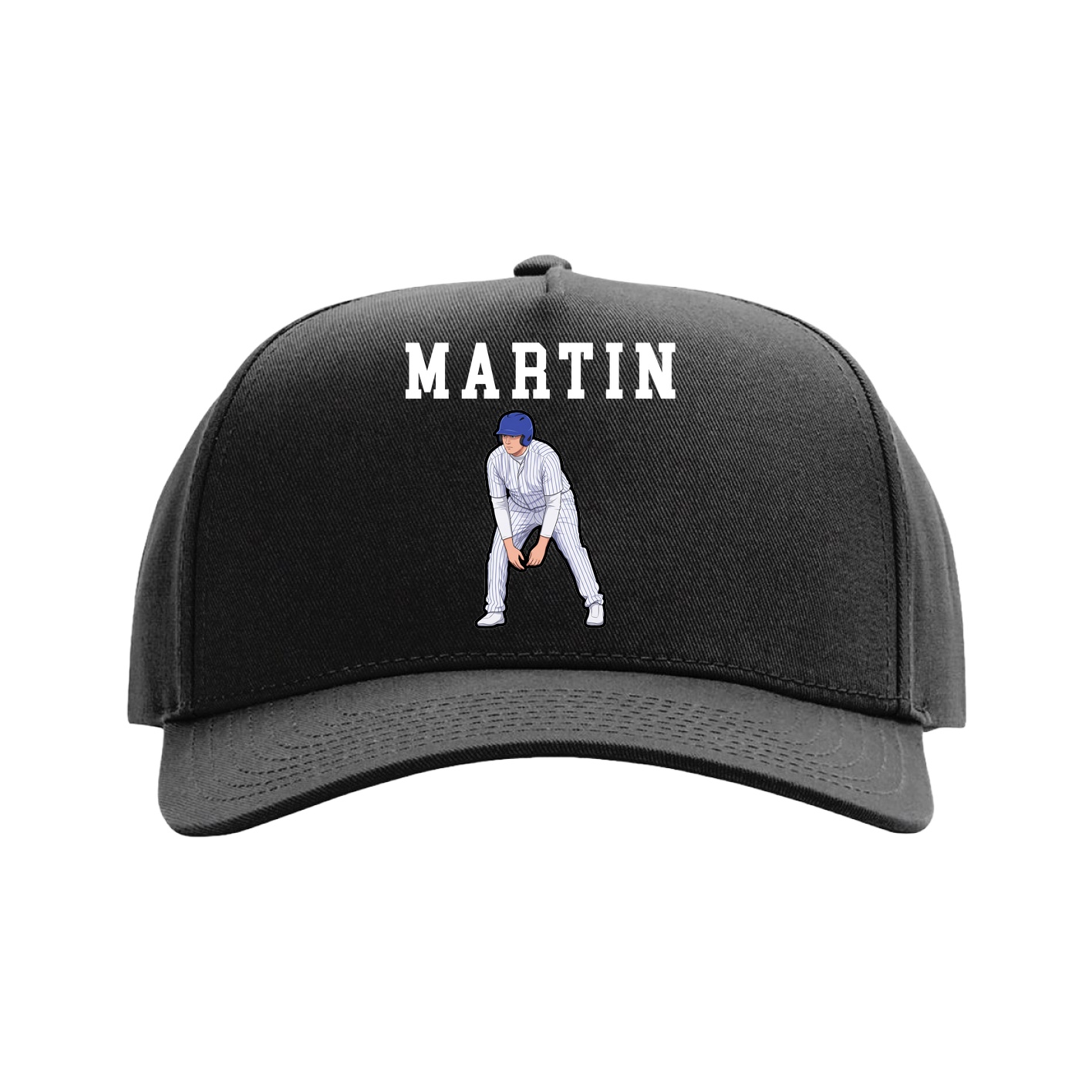 Full Fabric Five-Panel Champ Cap — Shirsey in Black