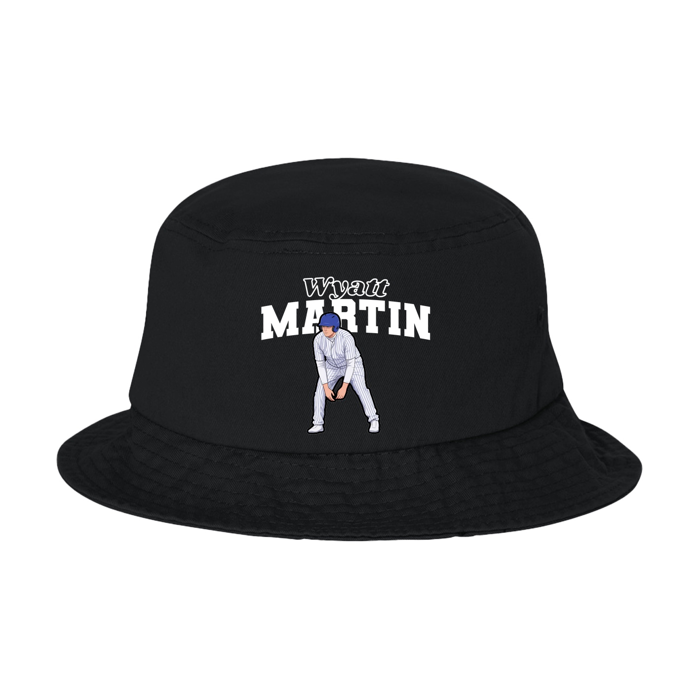 Bucket Cap — Name Arch in Black