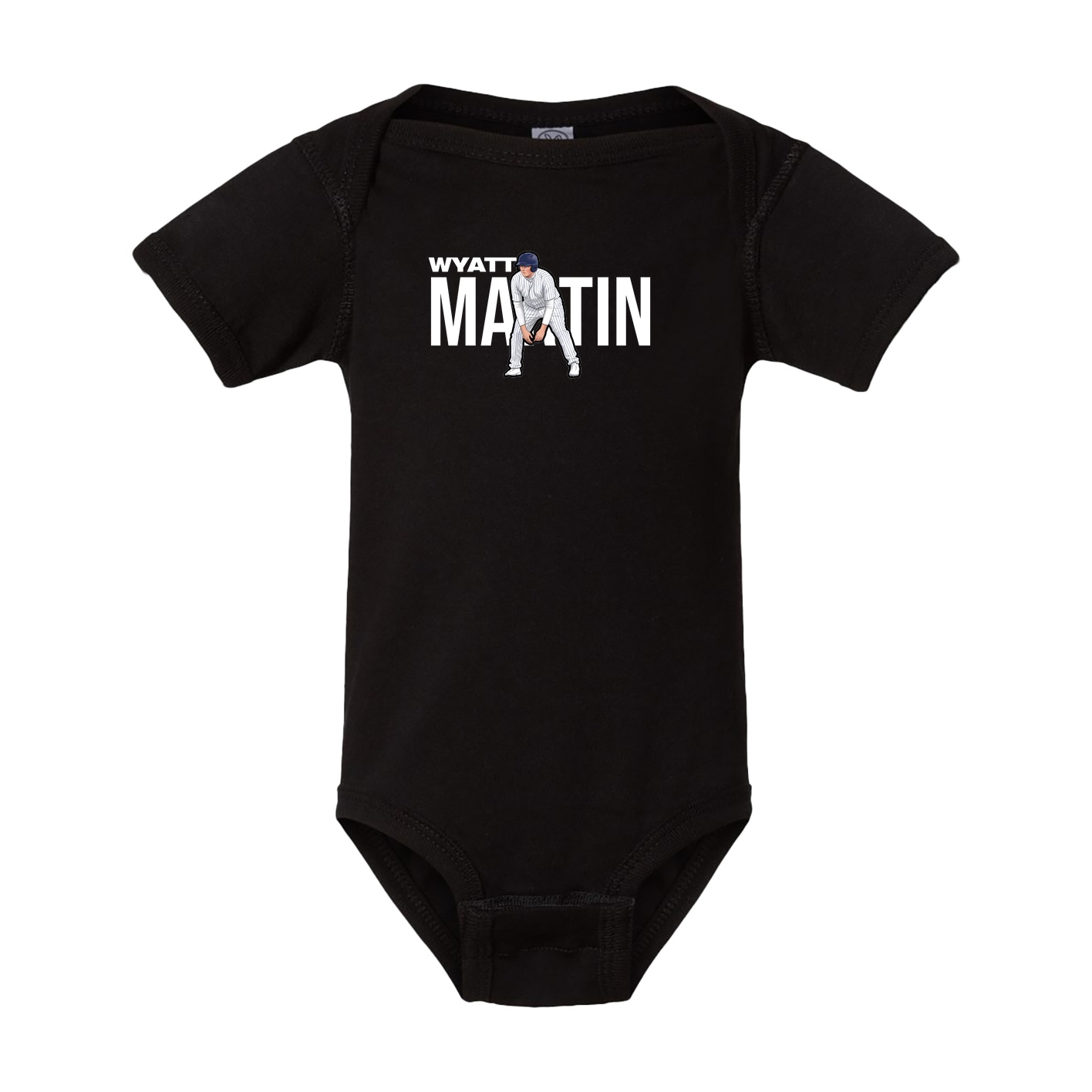 Baby Onesie — Player Name in Black