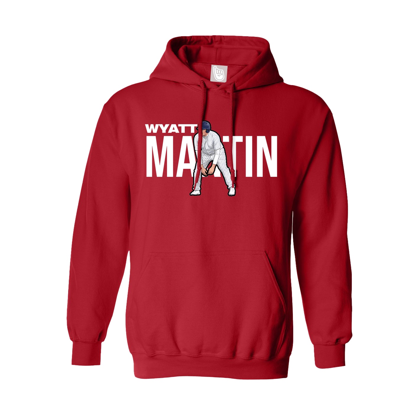Hoodie — Player Name in Red