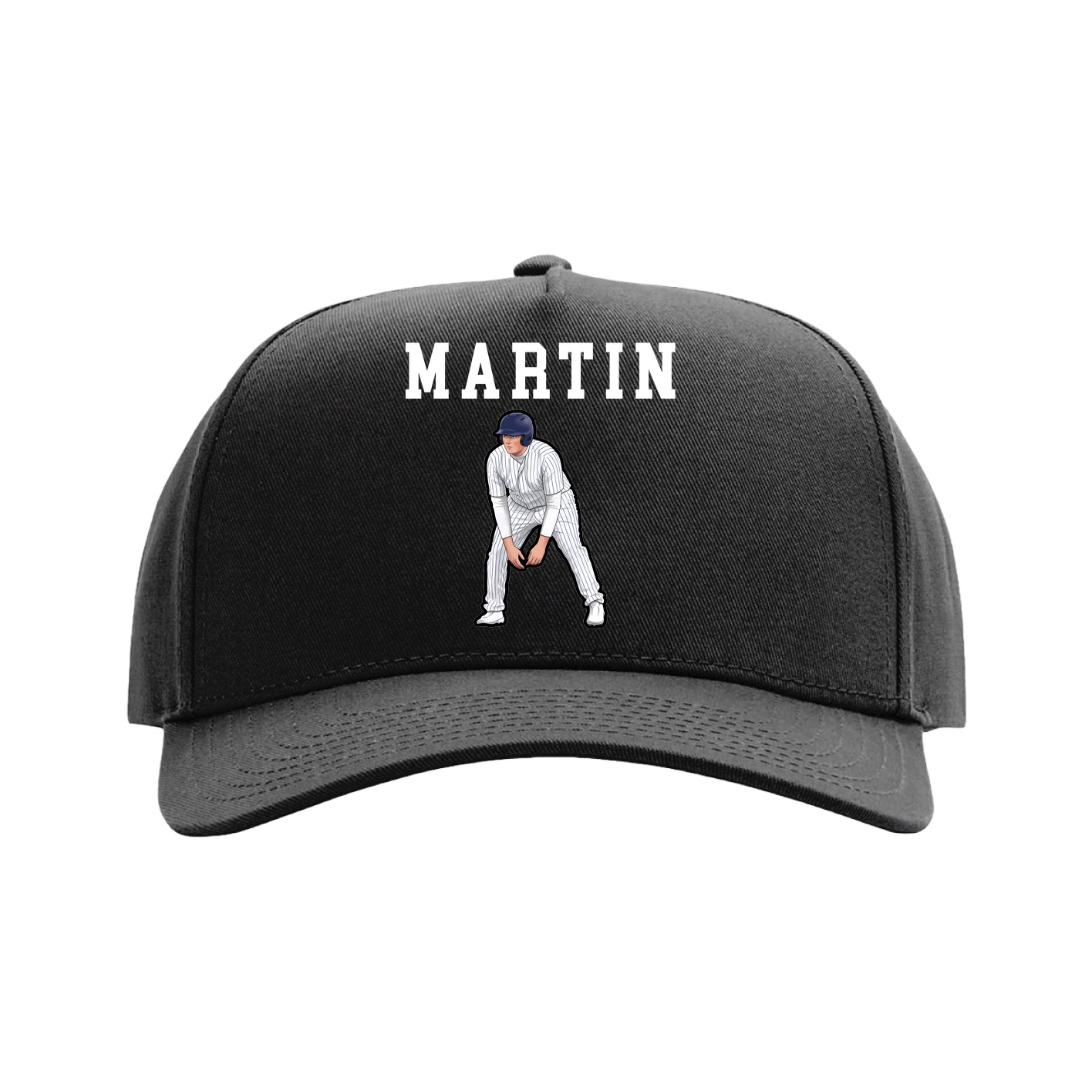 Full Fabric Five-Panel Champ Cap — Shirsey in Black