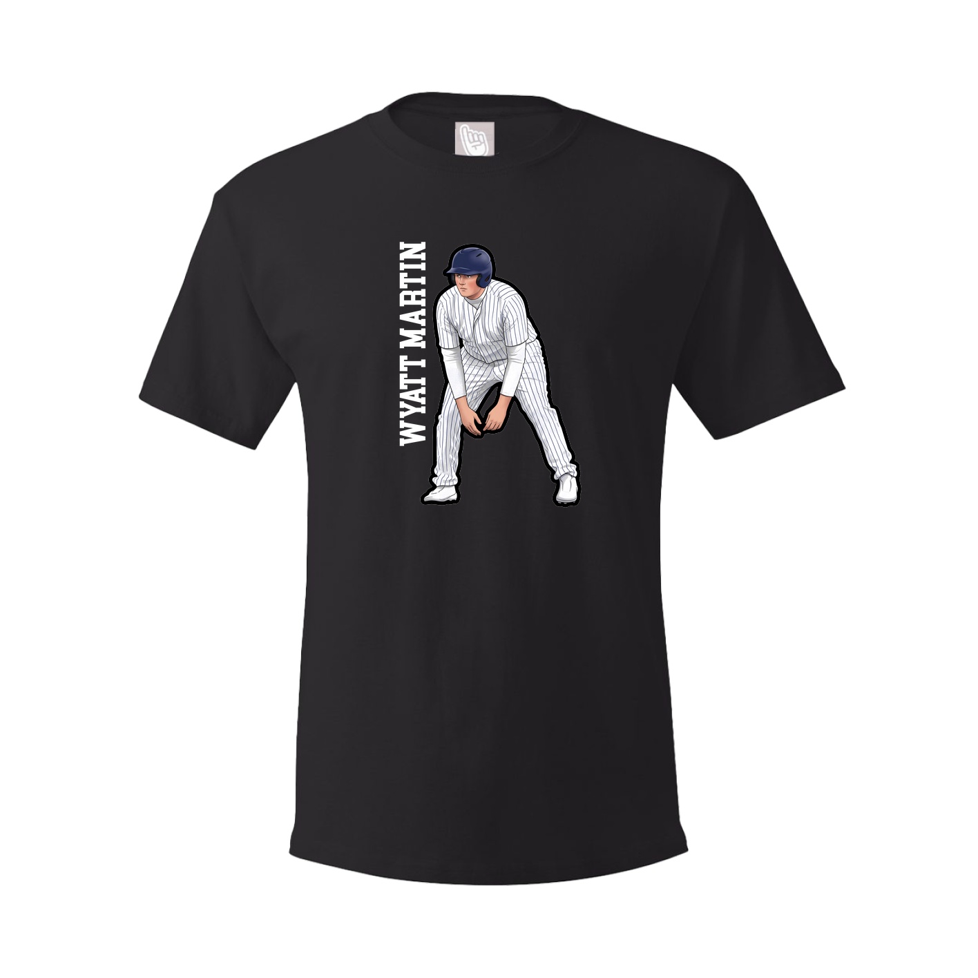 Youth Tee — Name Vertical in Black