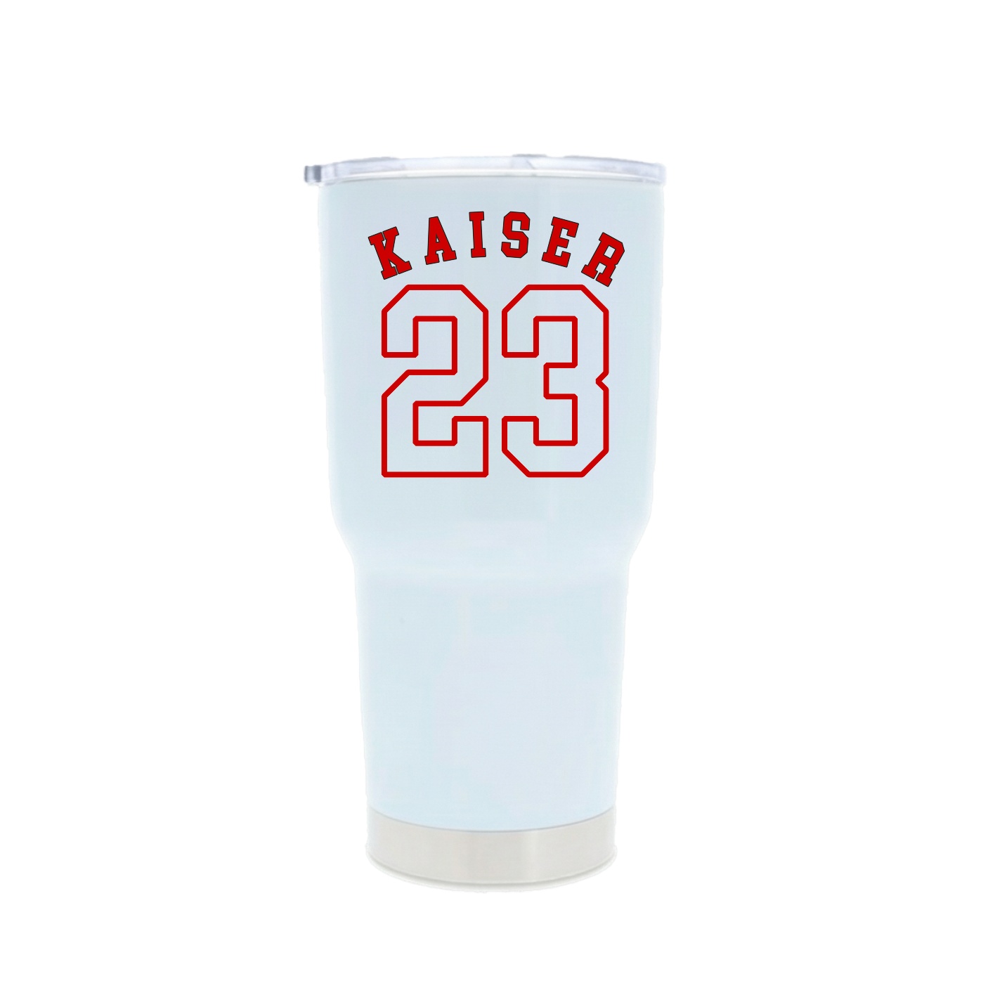 30oz Stainless Steel Tumbler — Shirsey Arch in White
