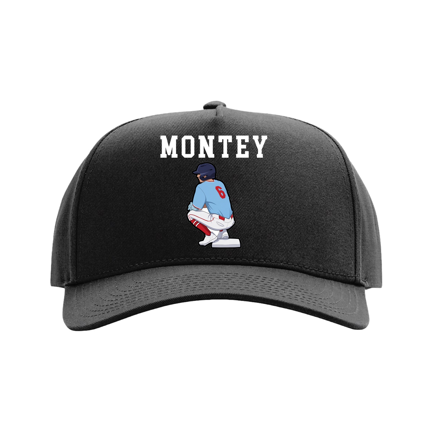 Full Fabric Five-Panel Champ Cap — Shirsey in Black