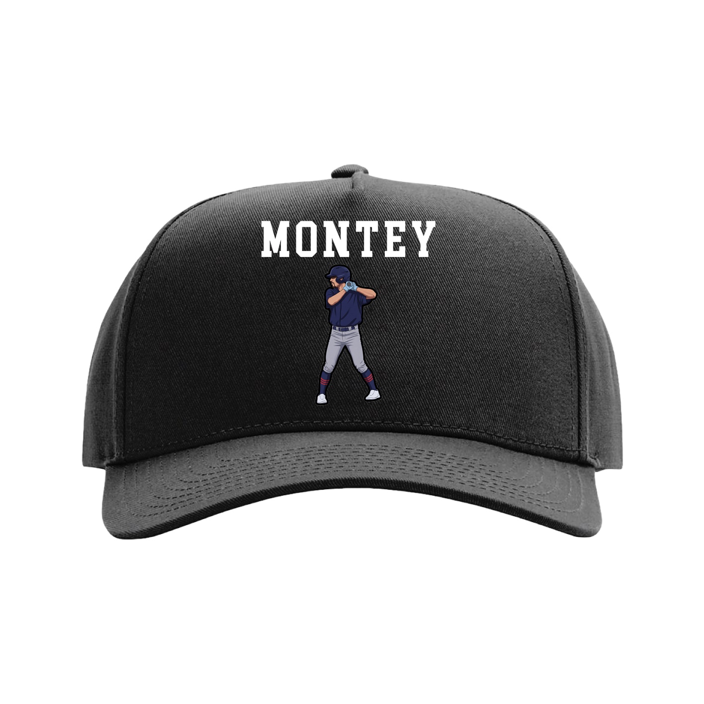Full Fabric Five-Panel Champ Cap — Shirsey in Black