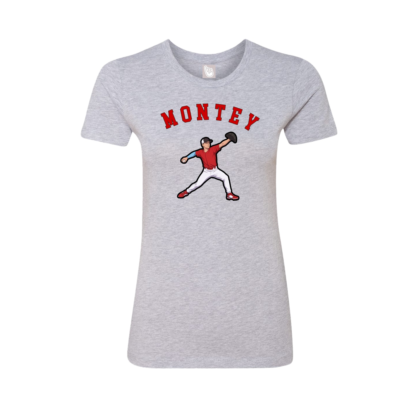 Fitted Women's Tee — Shirsey Arch in Grey