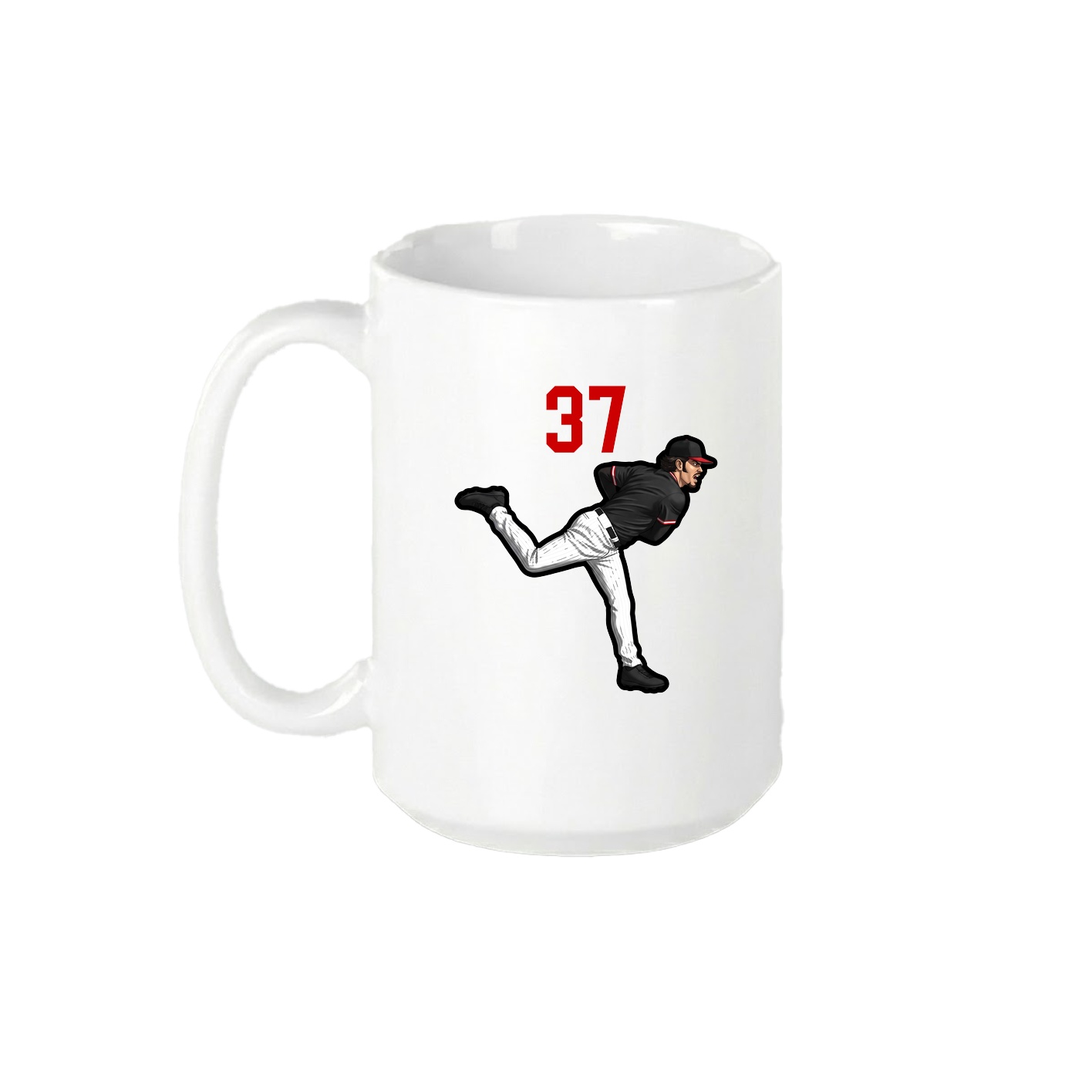15oz Coffee Mug — Number Top in White