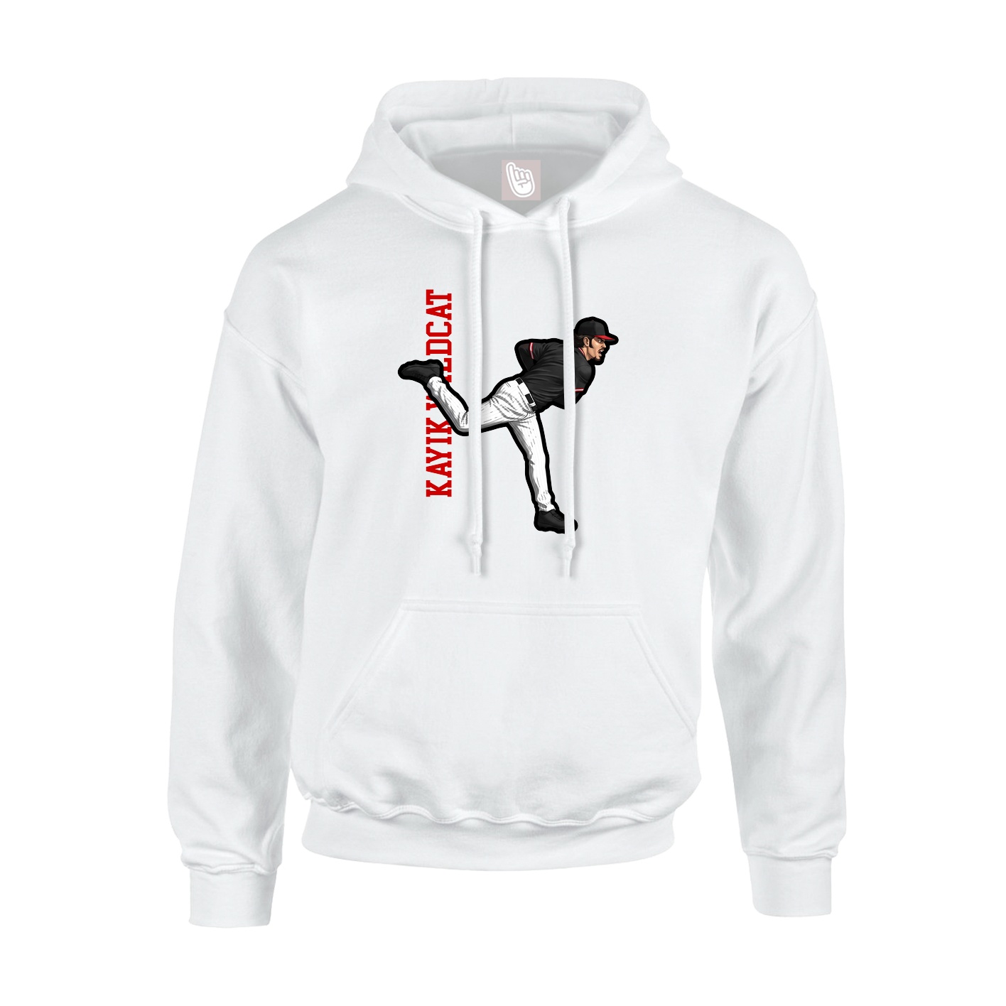 Hoodie — Name Vertical in White