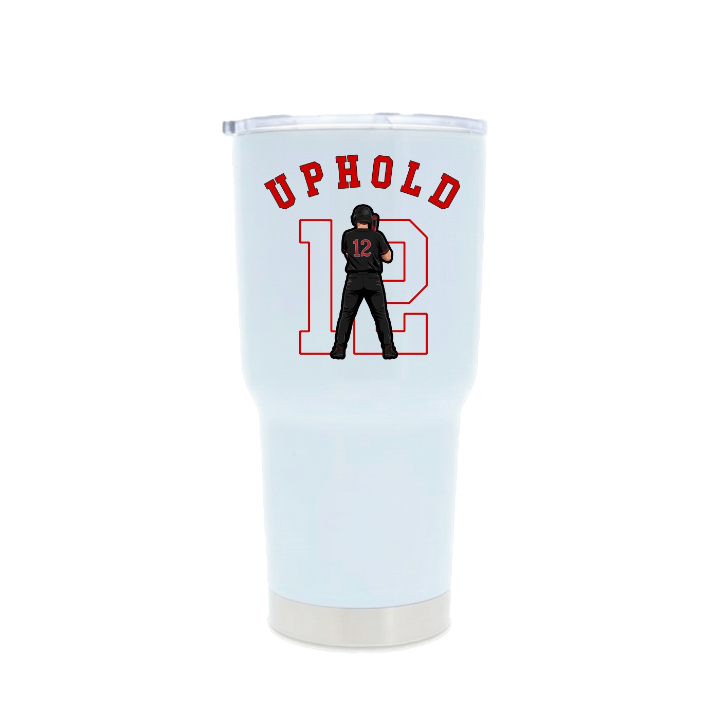 30oz Stainless Steel Tumbler — Shirsey Arch in White
