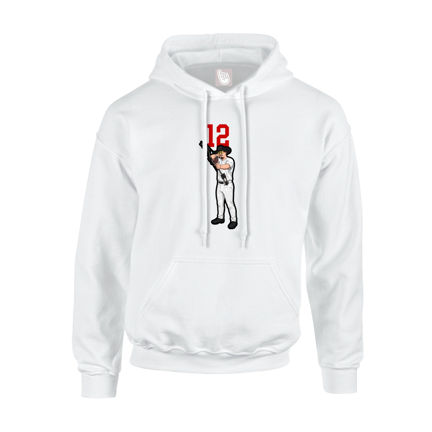 Youth Hoodie — Number Top in White