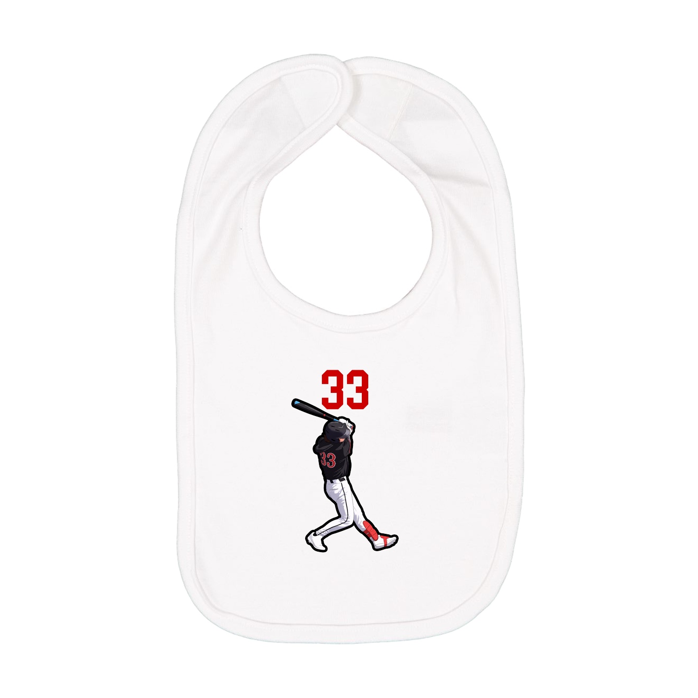 Infant Bib — Number Top in White