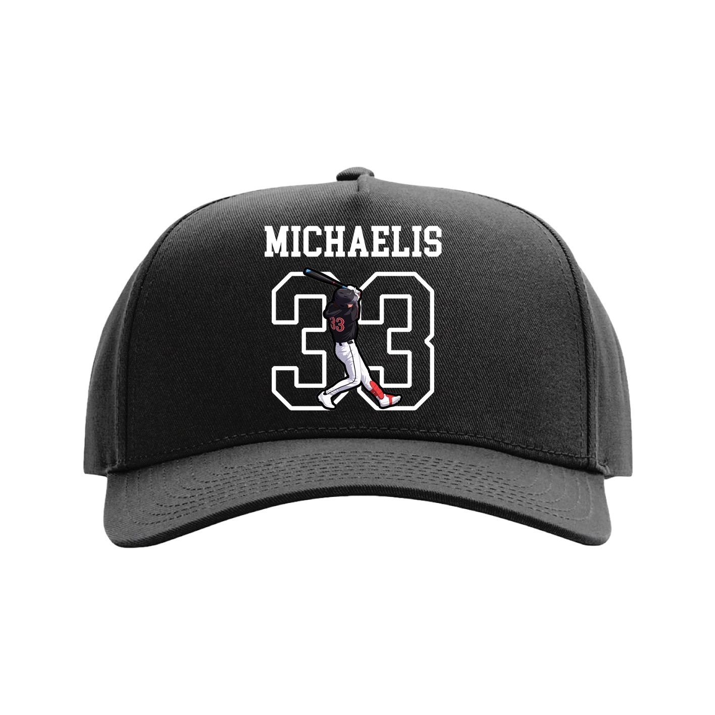 Full Fabric Five-Panel Champ Cap — Shirsey in Black