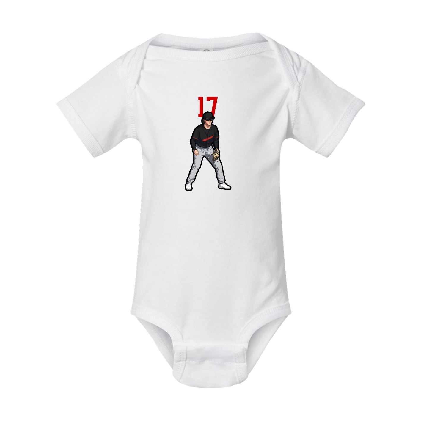 Baby Onesie — Number Top in White