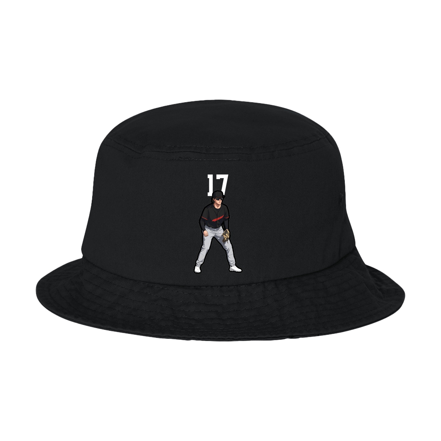 Bucket Cap — Number Top in Black