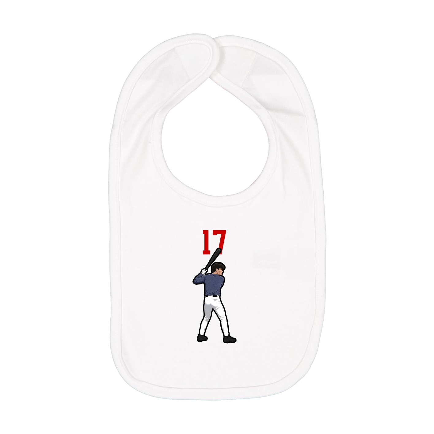 Infant Bib — Number Top in White