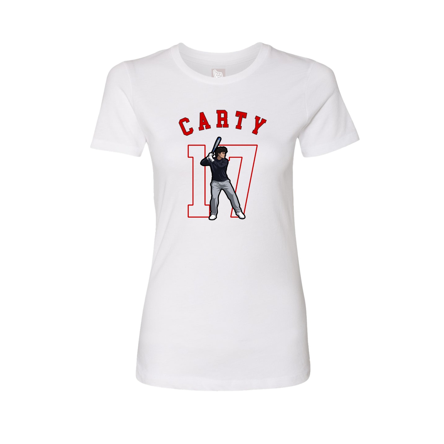 Fitted Women's Tee — Shirsey Arch in White