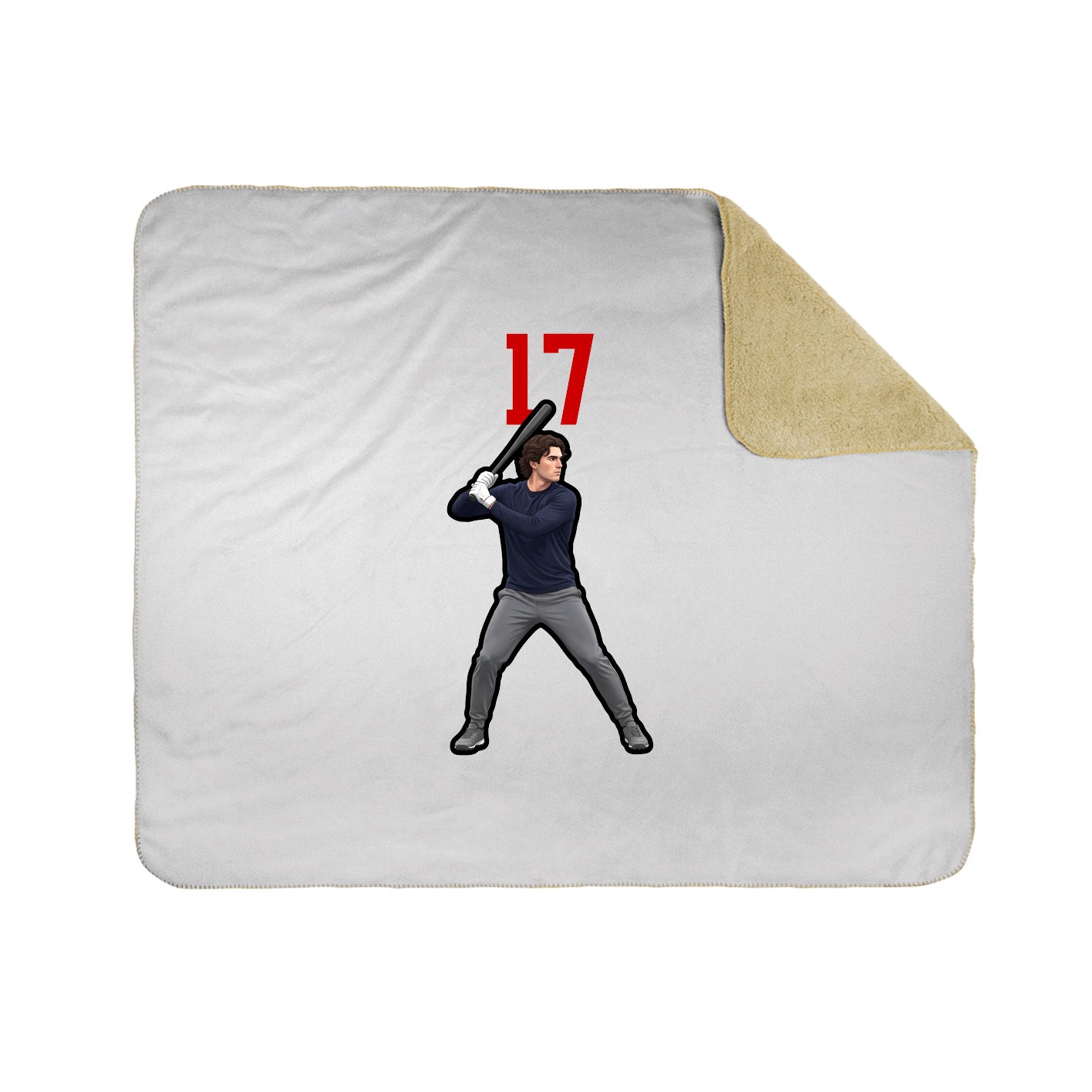 Throw Blanket — Number Top in White