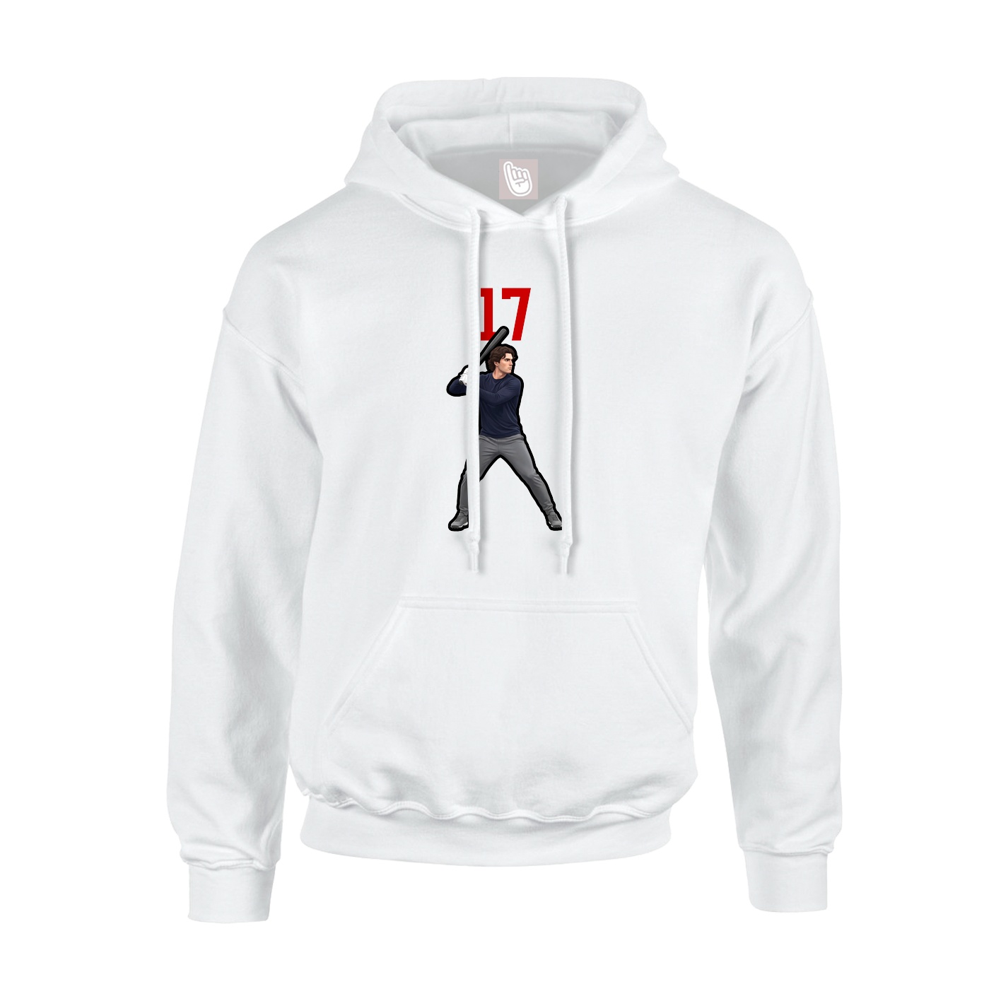 Hoodie — Number Top in White