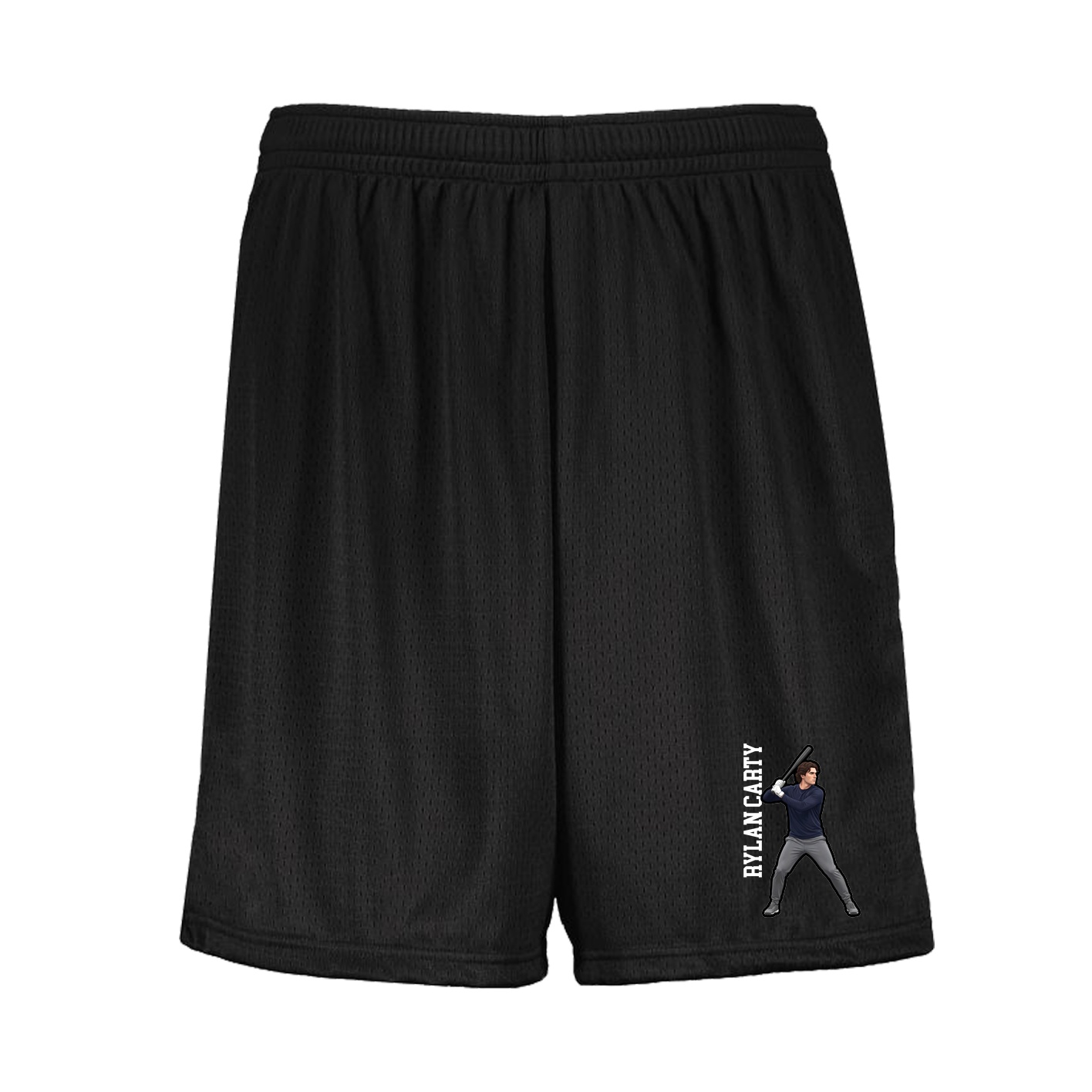 Shorts — Name Vertical in Black